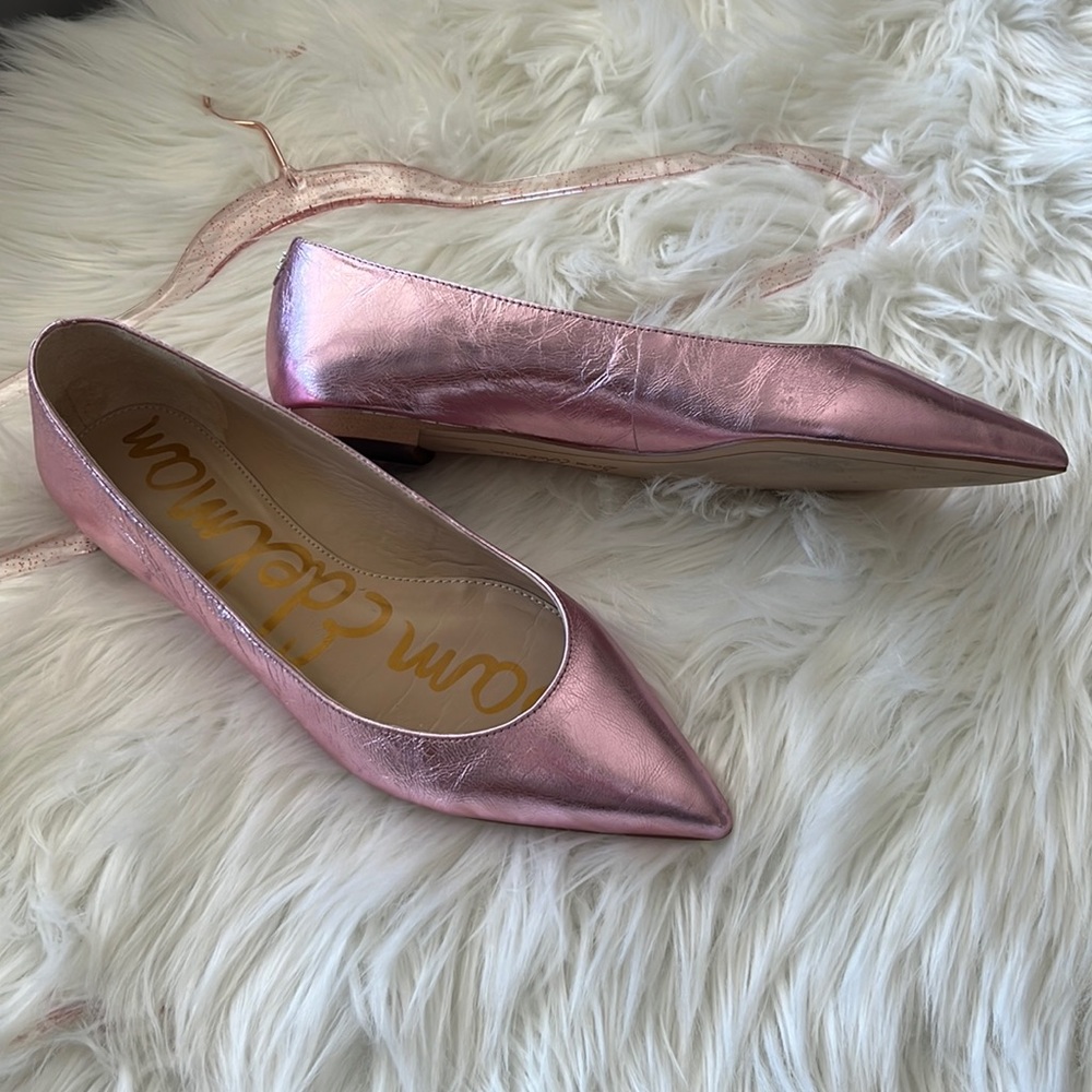 Sam Edelman | Sally Metallic Pointed Toe Flat 7.5